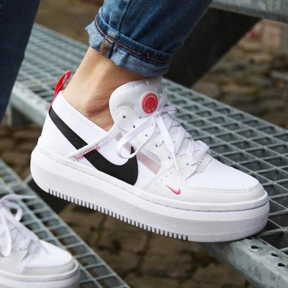 Nike Womens Vision Court Alta - White/Black/Pink 8.5
